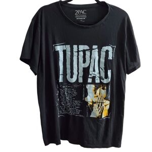 Bravado Black Tupac Graphic Tee Sz L